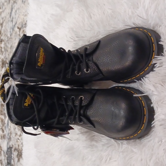 Dr. Martens Safety Toe Heavy Industrial Slip Resistant Boots Shoes Black Pebbled - Picture 9 of 15